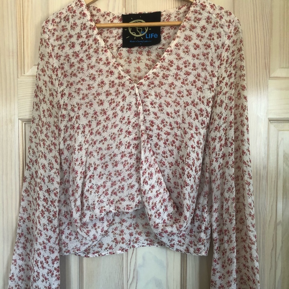 Blue Life Floral Top